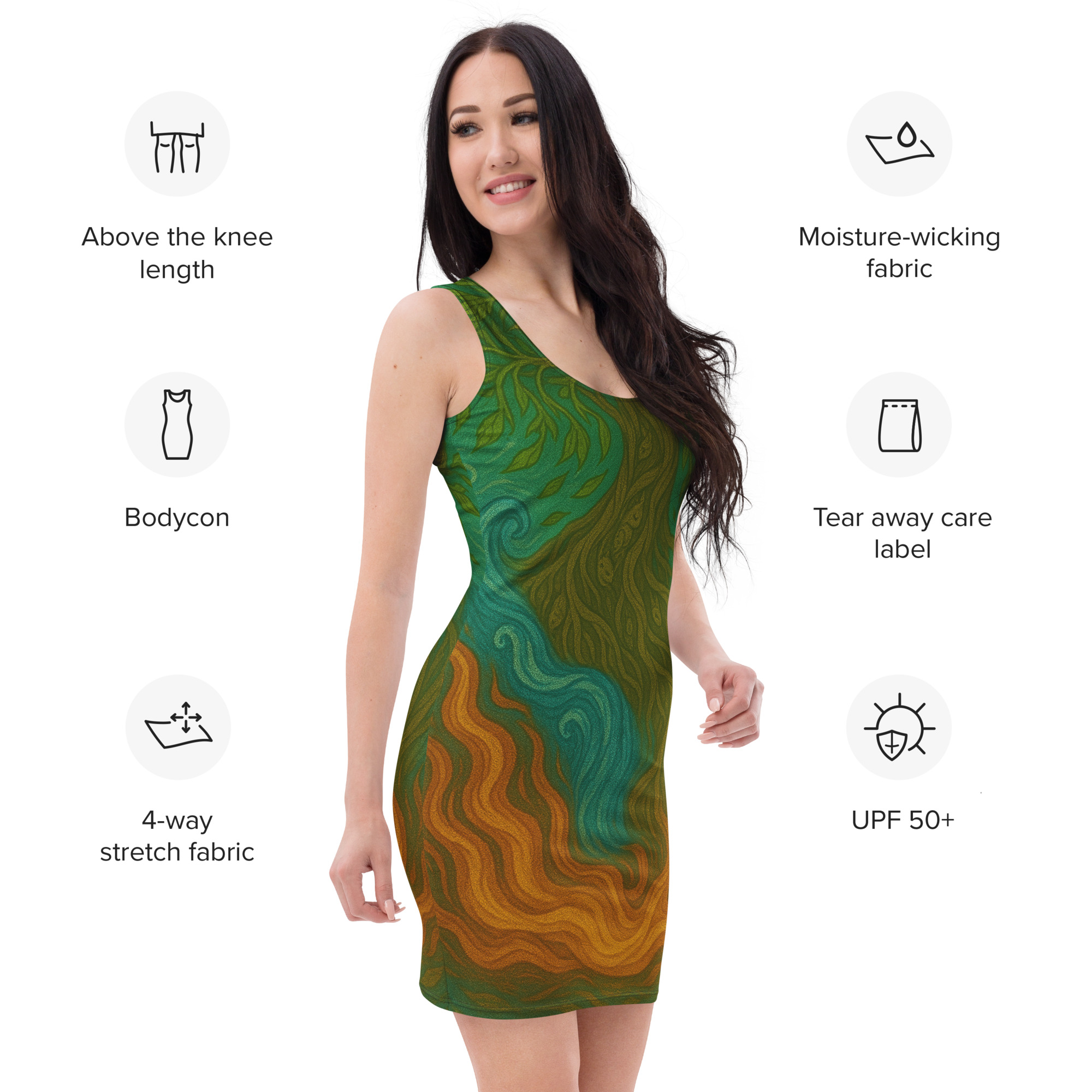 Elements Bodycon Dress - Image 2