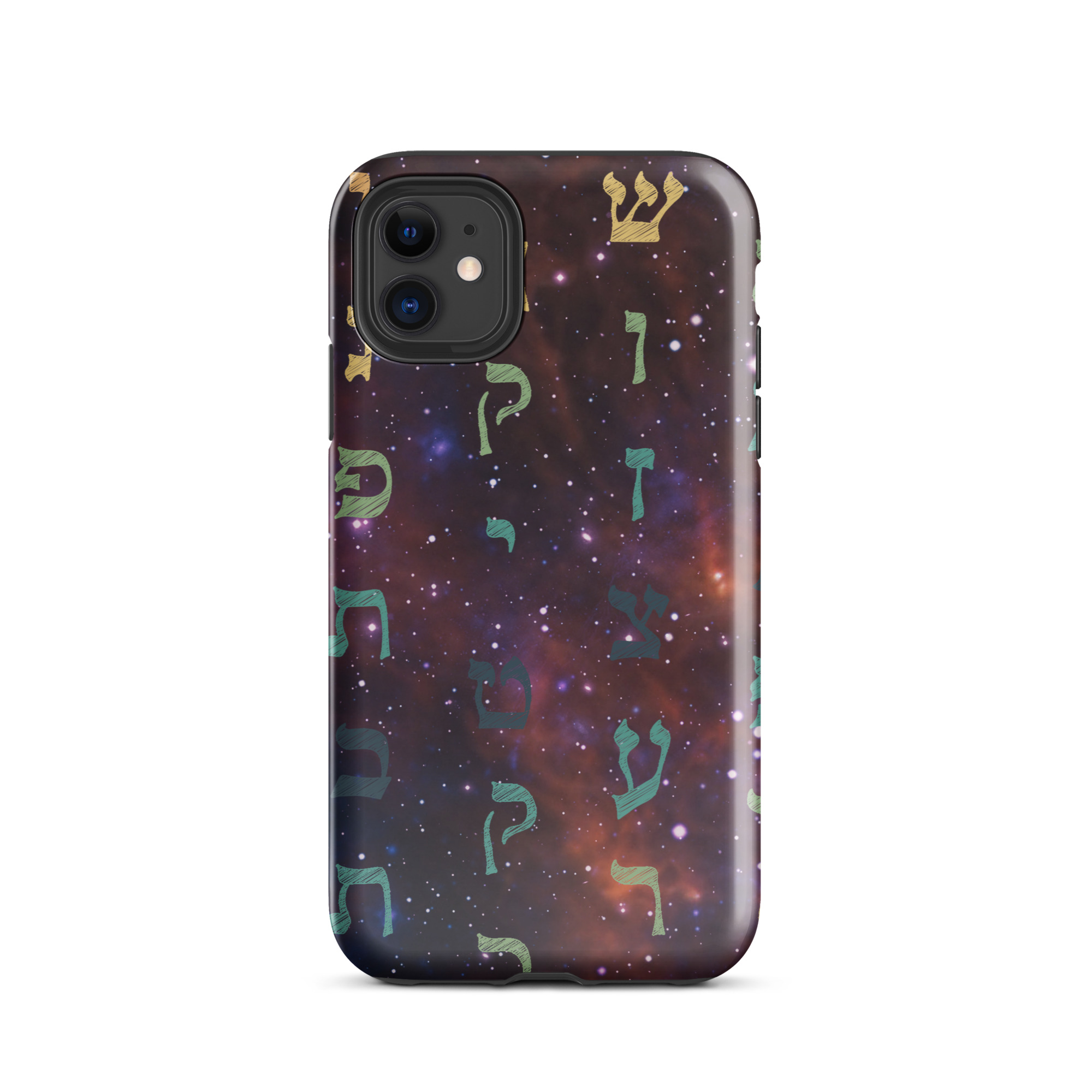 Aleph-Bet Hebrew Letters Galaxy Tough Case for iPhone® - Image 2