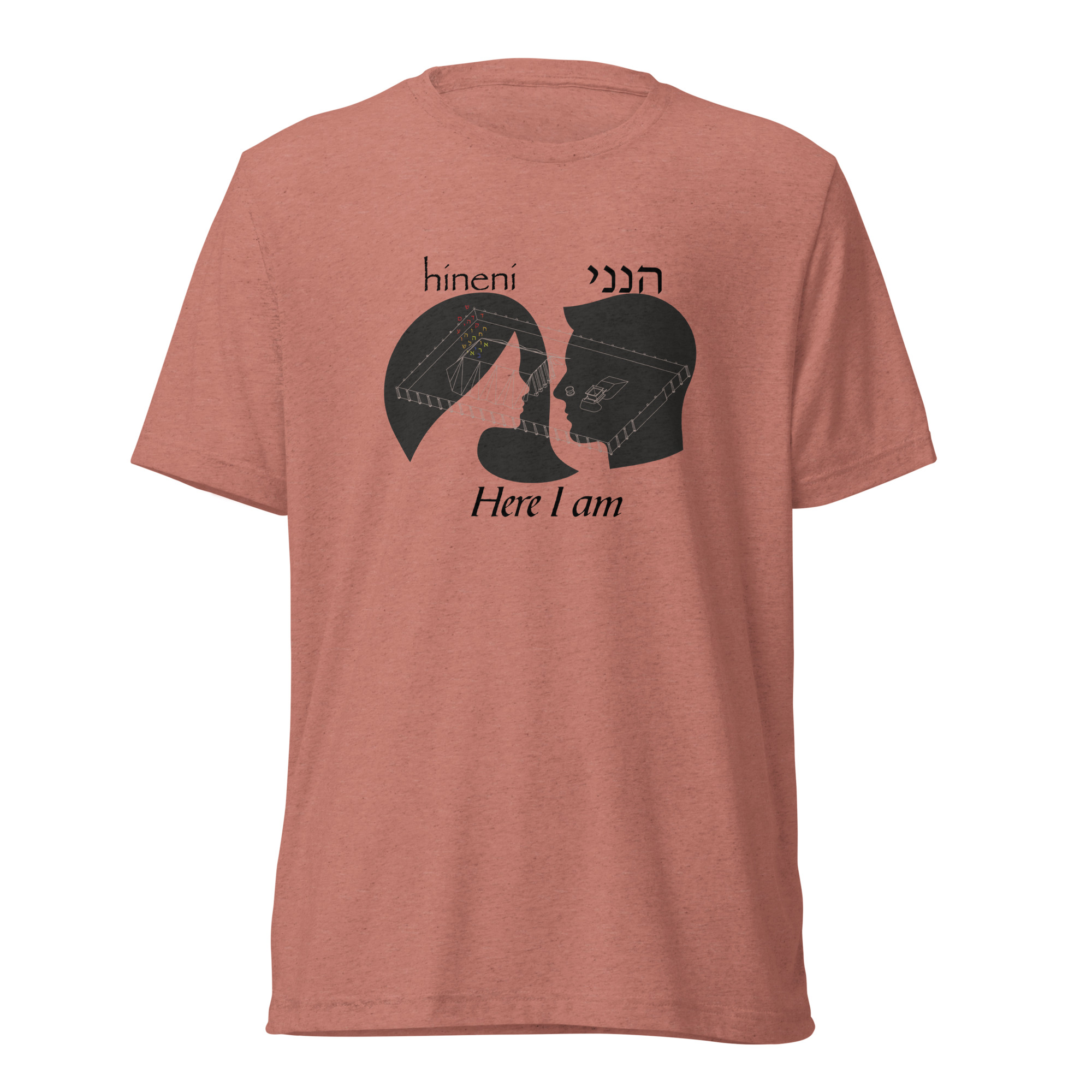 Hineni “Here I am” Men’s Short Sleeve Tri-blend T-shirt - Image 2